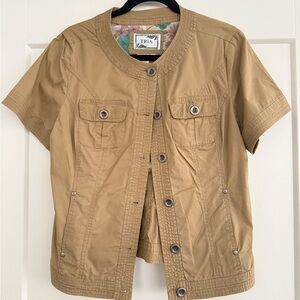 Women's Tan Button Down Shirt
